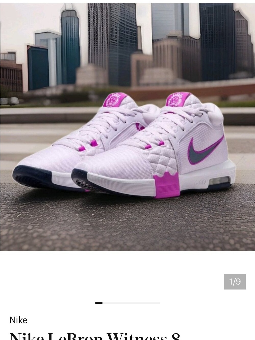 Nike LeBron Witness 8 Athletic Shoes - White & Pink
